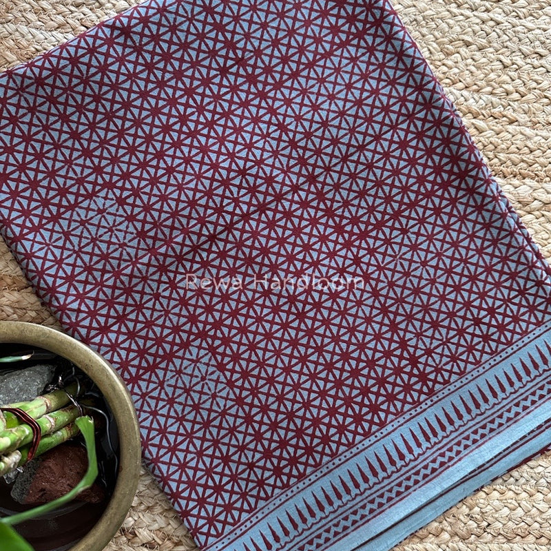 Celtic Grey-Maroon Designer Bagh Cotton Suit BCSPP03
