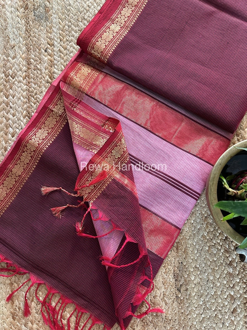 Maheshwari Garbha Reshami Silk Saree 