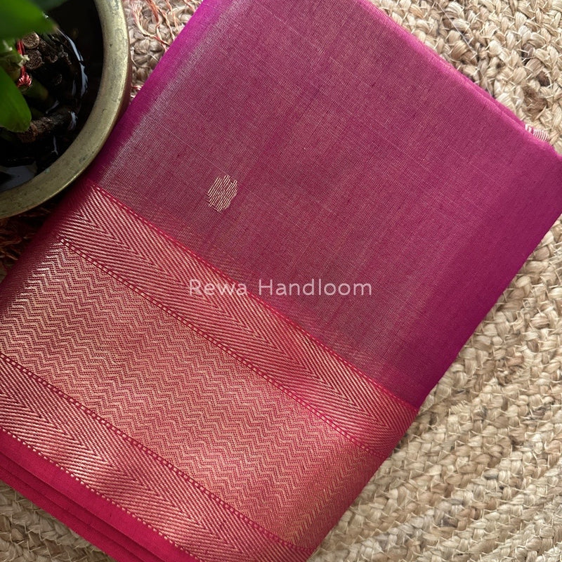 Maheshwari Magenta Tissue Butti Saree TBBS018