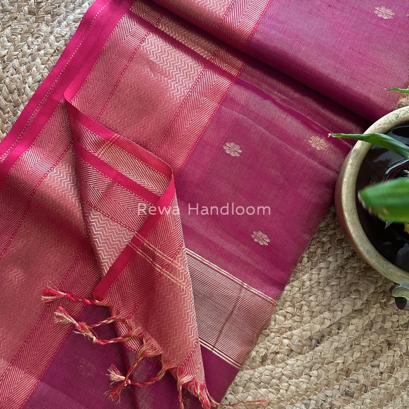 Maheshwari Tissue Butti Saree