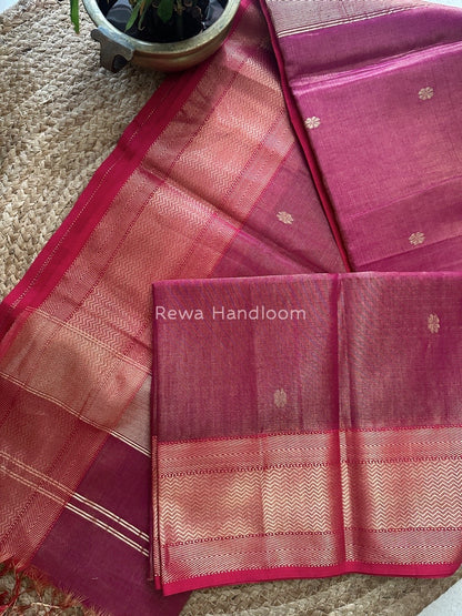 Maheshwari Magenta Tissue Butti Saree TBBS018
