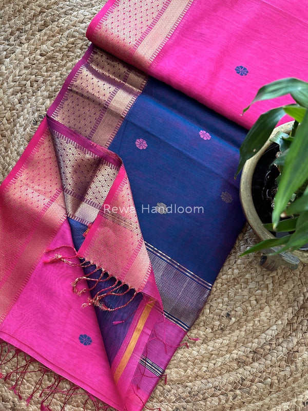  Zari Butti Maheshwari Saree