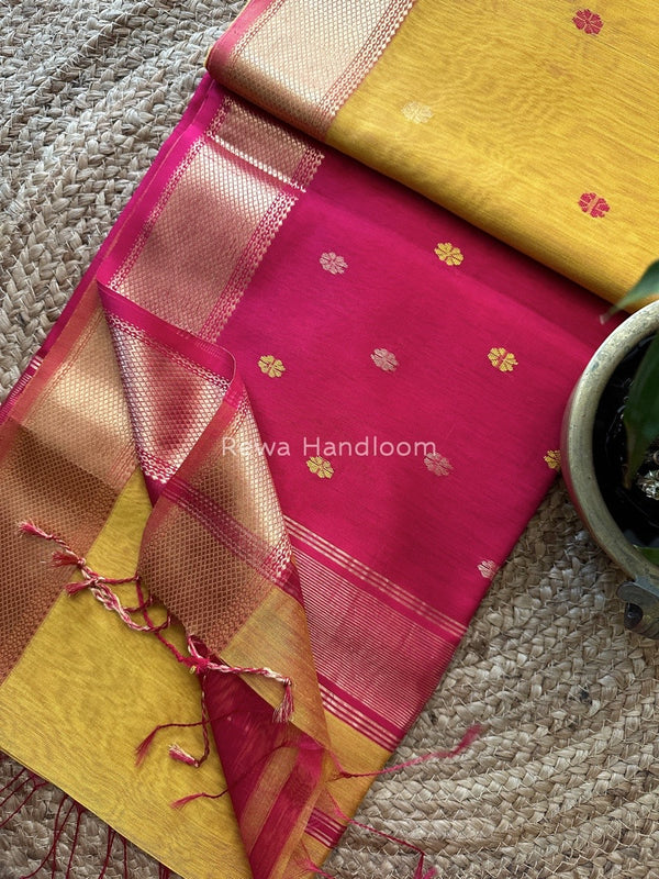  Zari Butti Maheshwari Saree