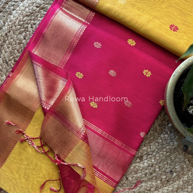  Zari Butti Maheshwari Saree