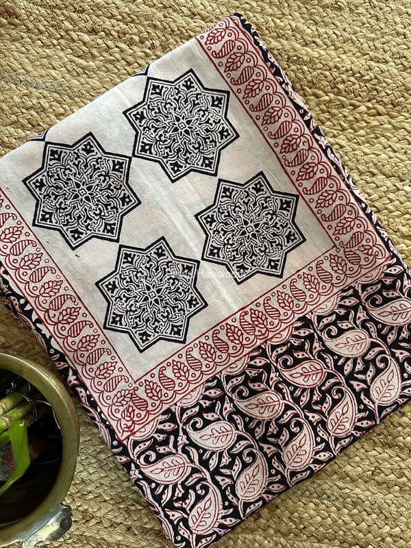 Black-White Designer Bagh Cotton Suit BCSPP09