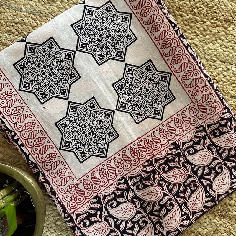 Black-White Designer Bagh Cotton Suit BCSPP09