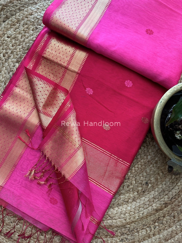  Zari Butti Maheshwari Saree