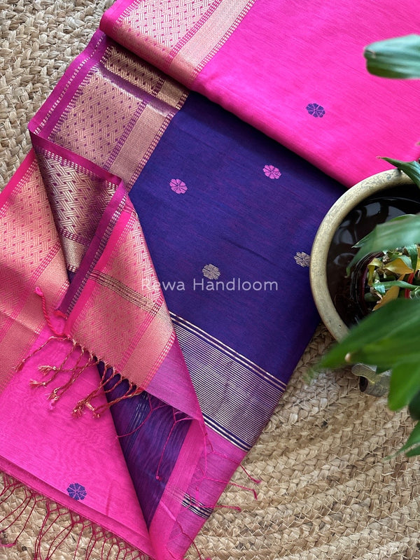  Zari Butti Maheshwari Saree