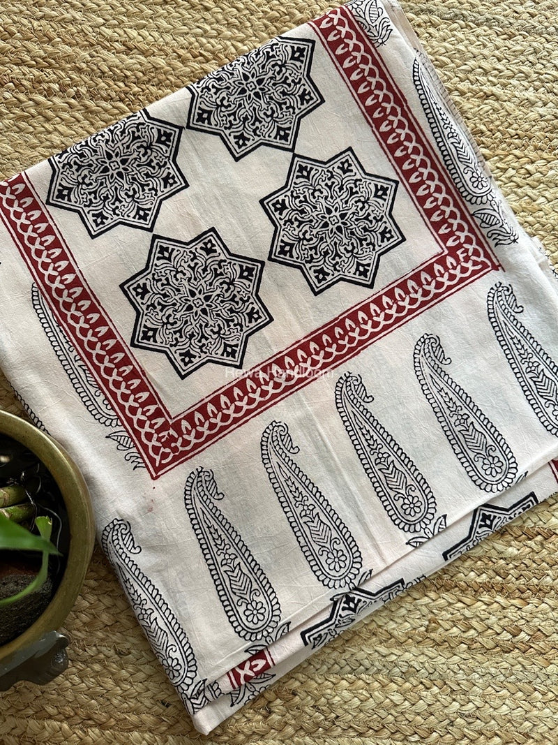 White-Black Designer Bagh Cotton Suit BCSPP011