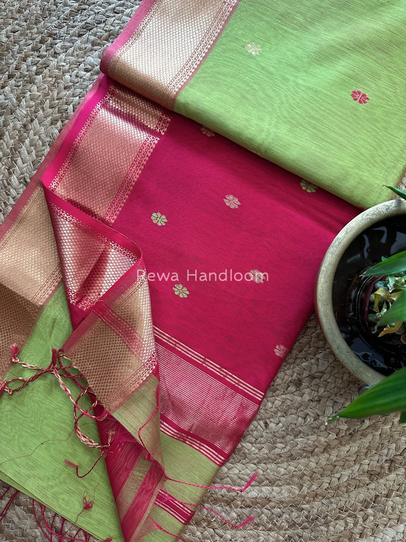  Zari Butti Maheshwari Saree