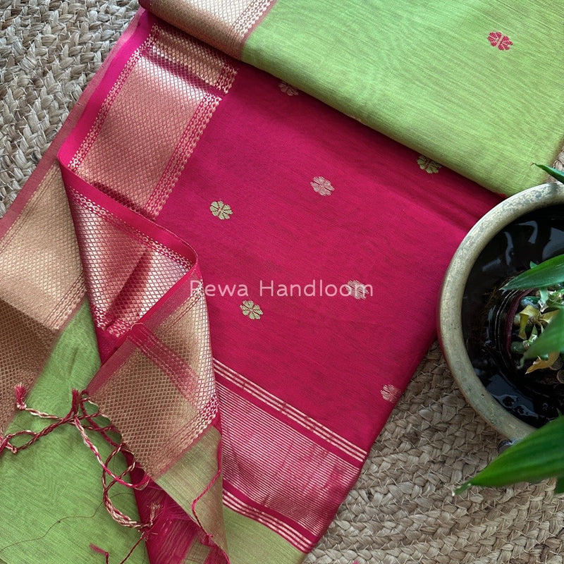  Zari Butti Maheshwari Saree