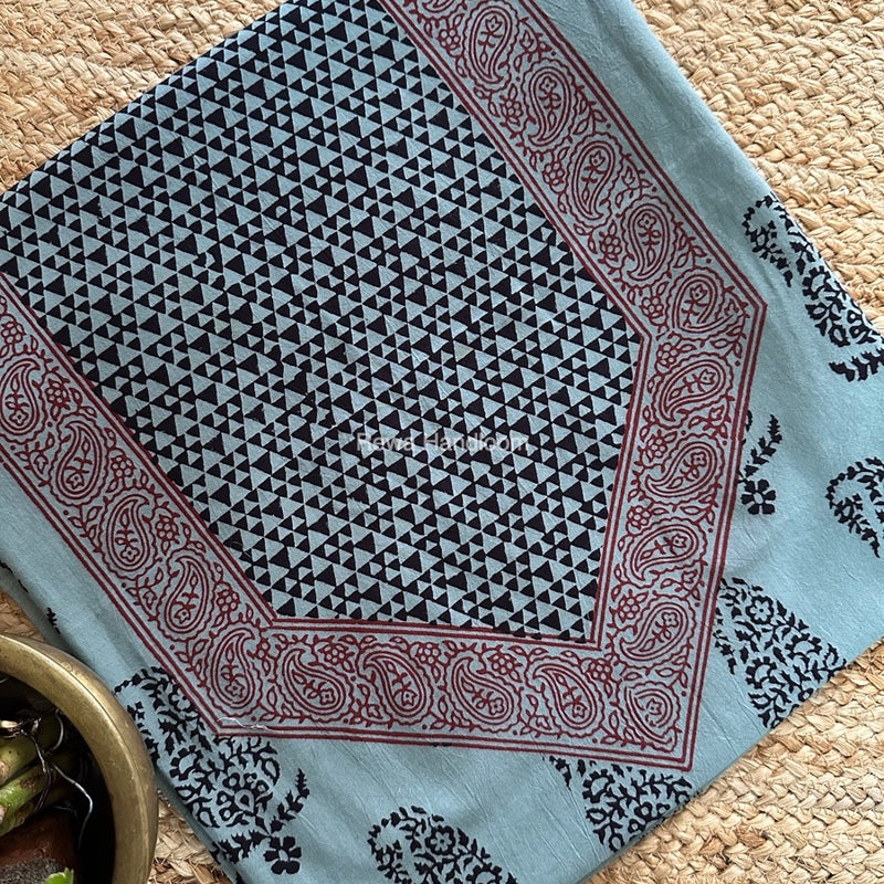 Mint Green-Black Designer Bagh Cotton Suit BCSPP012