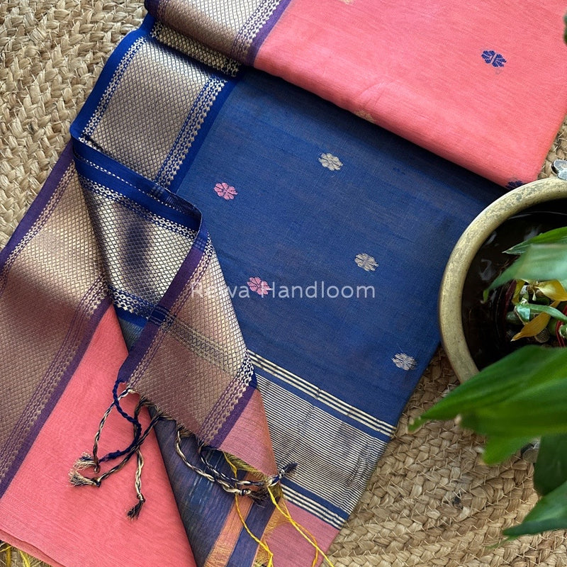  Zari Butti Maheshwari Saree