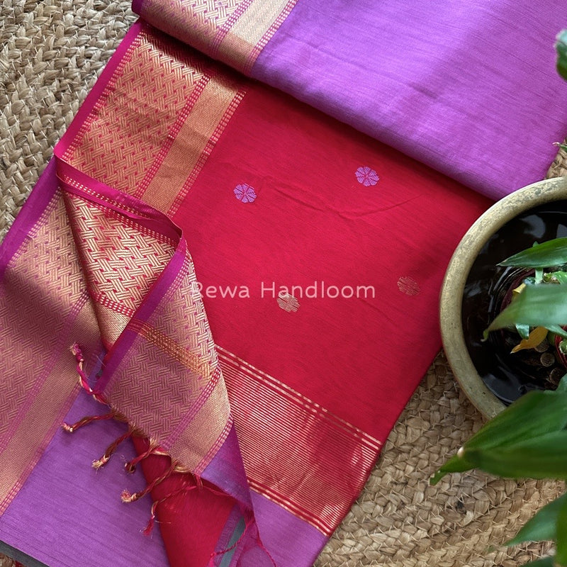  Zari Butti Maheshwari Saree