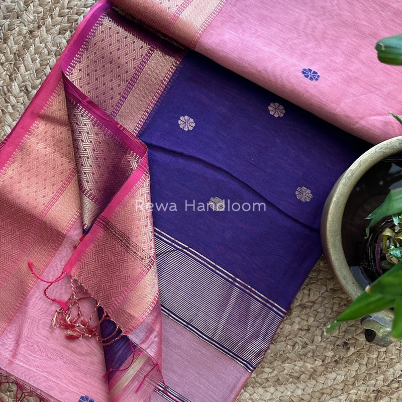  Zari Butti Maheshwari Saree