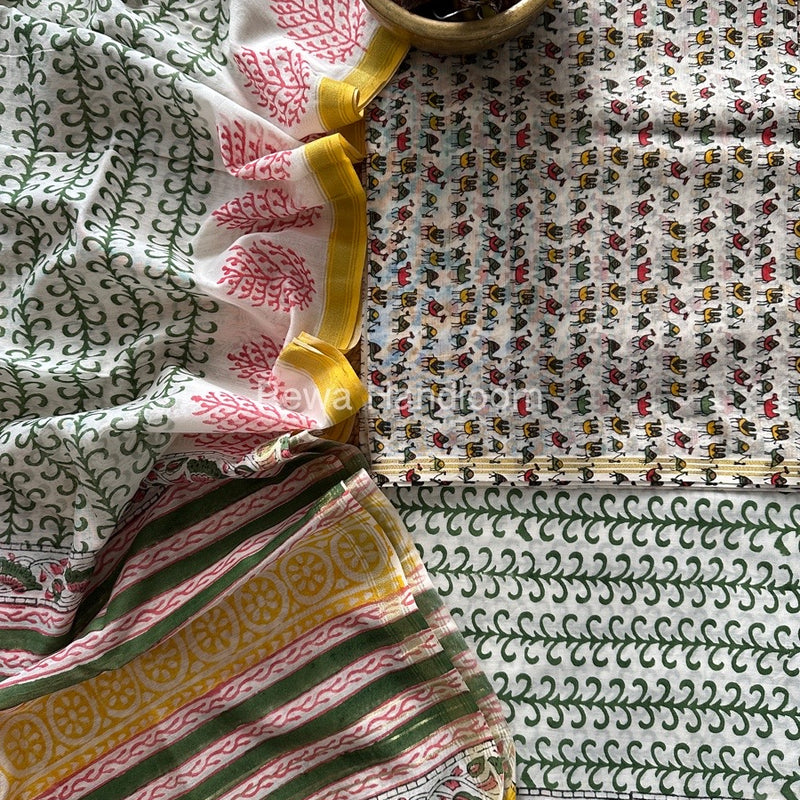  Chanderi Printed Suit