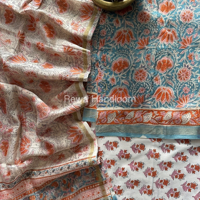  Chanderi Printed Suit
