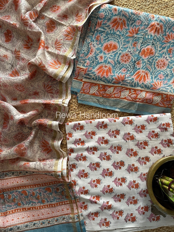  Chanderi Printed Suit