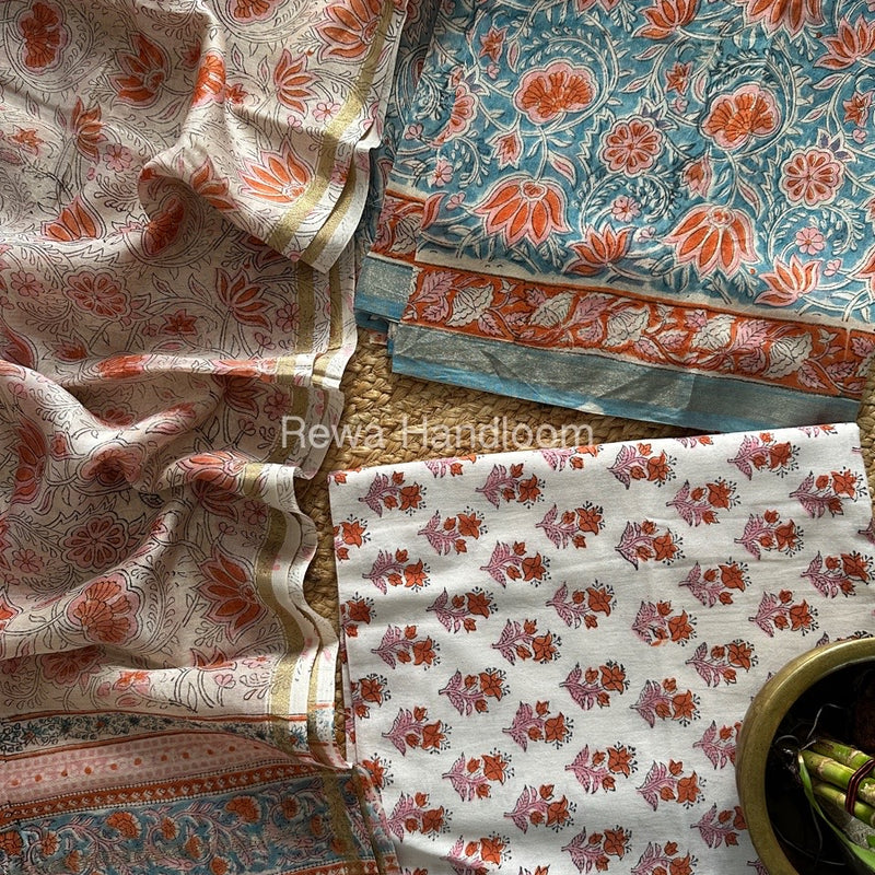  Chanderi Printed Suit