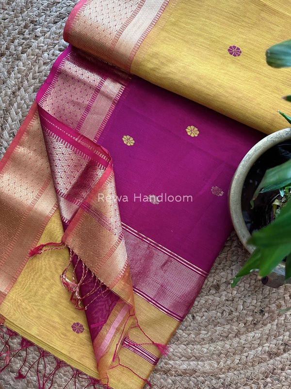  Zari Butti Maheshwari Saree