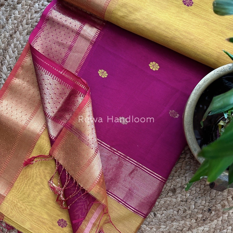  Zari Butti Maheshwari Saree