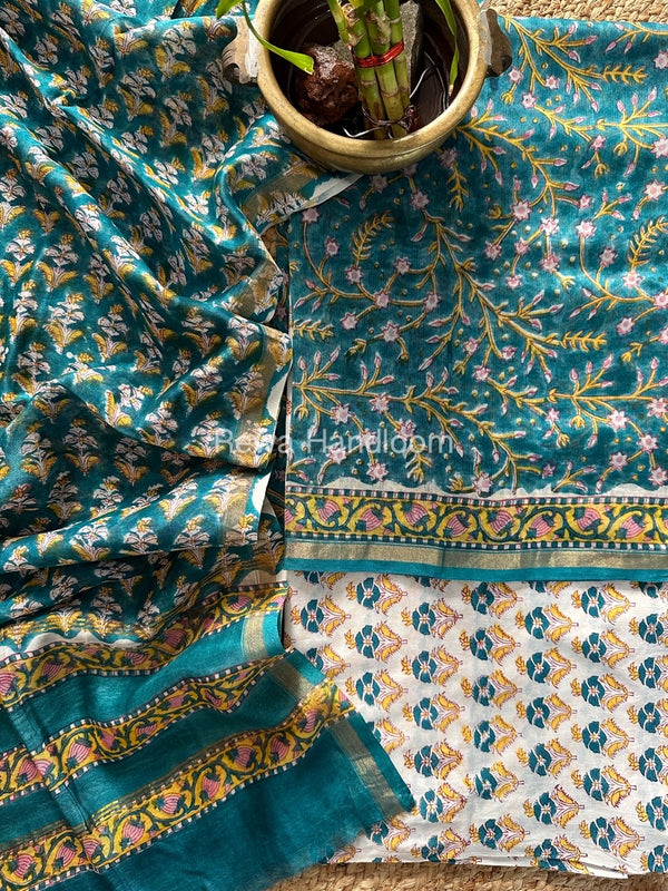  Chanderi Printed Suit
