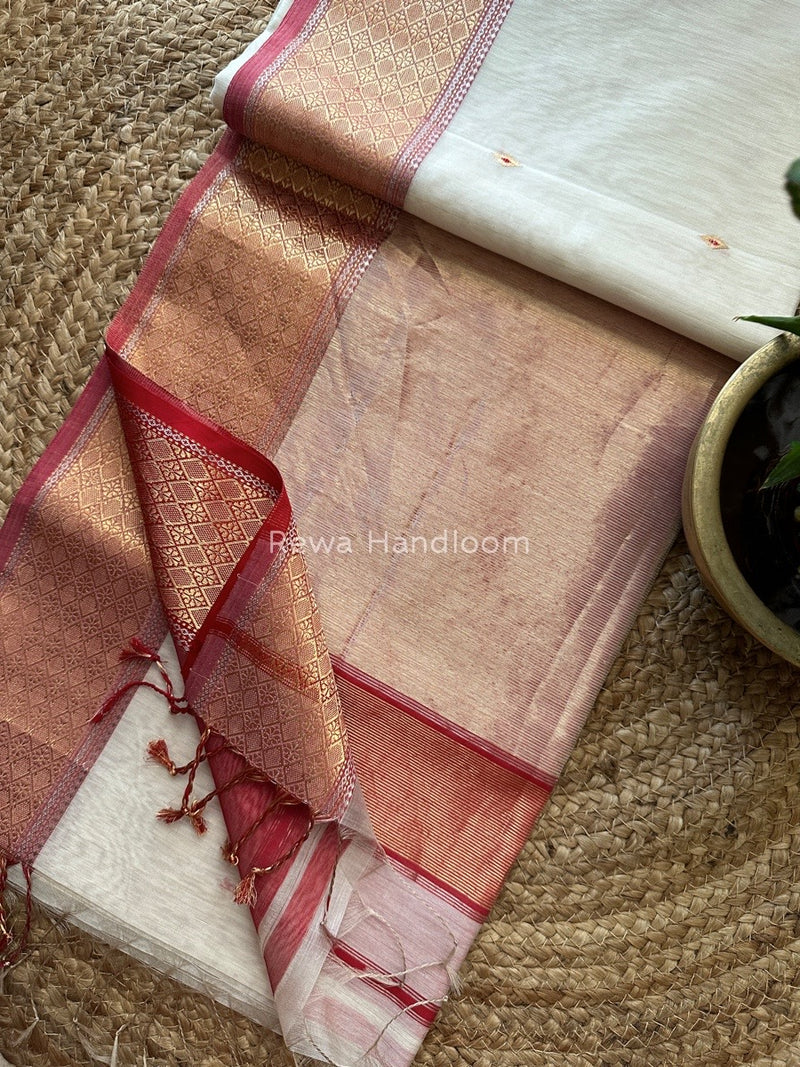  Zari Butti Maheshwari Saree