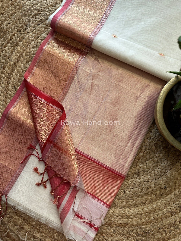  Zari Butti Maheshwari Saree