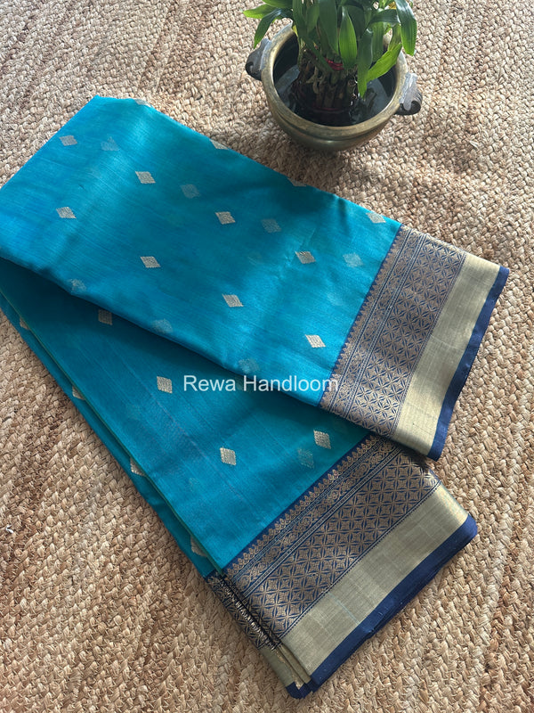 Chanderi Katan Silk Nakshi Border Saree