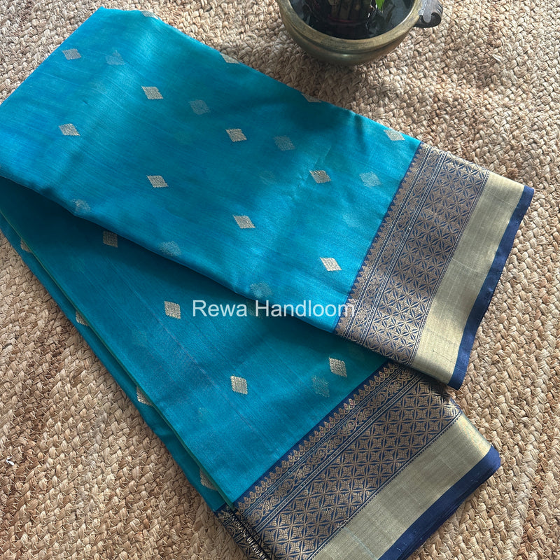 Chanderi Katan Silk Nakshi Border Saree