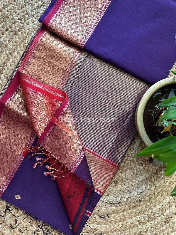  Zari Butti Maheshwari Saree