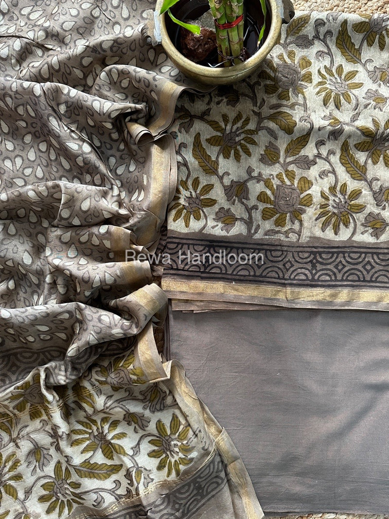  Chanderi Printed Suit