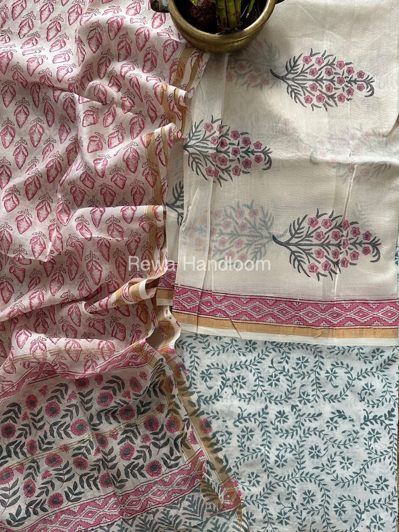  Chanderi Printed Suit
