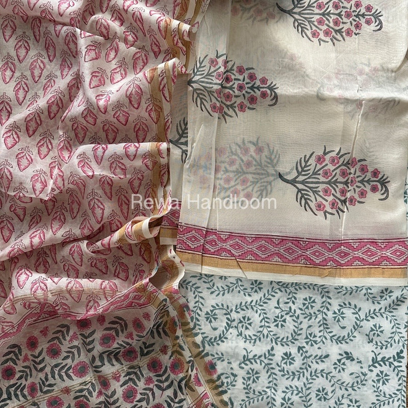  Chanderi Printed Suit