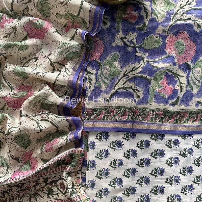  Chanderi Printed Suit