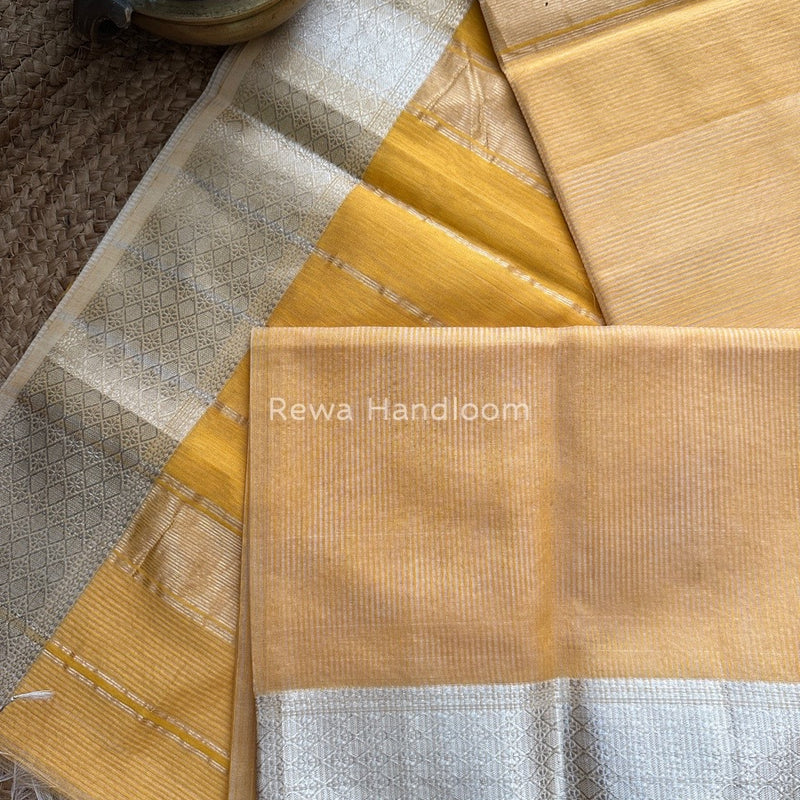 Maheshwari 75% Silk Yellow Saree SS014