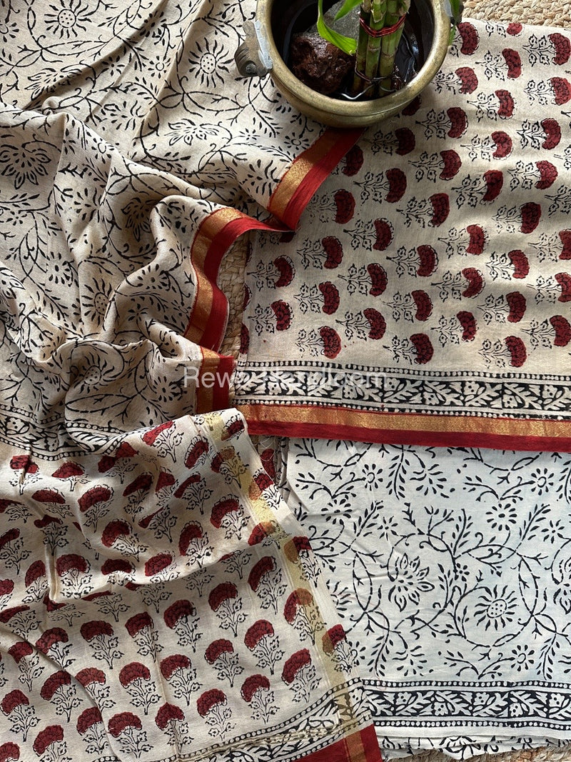  Chanderi Printed Suit