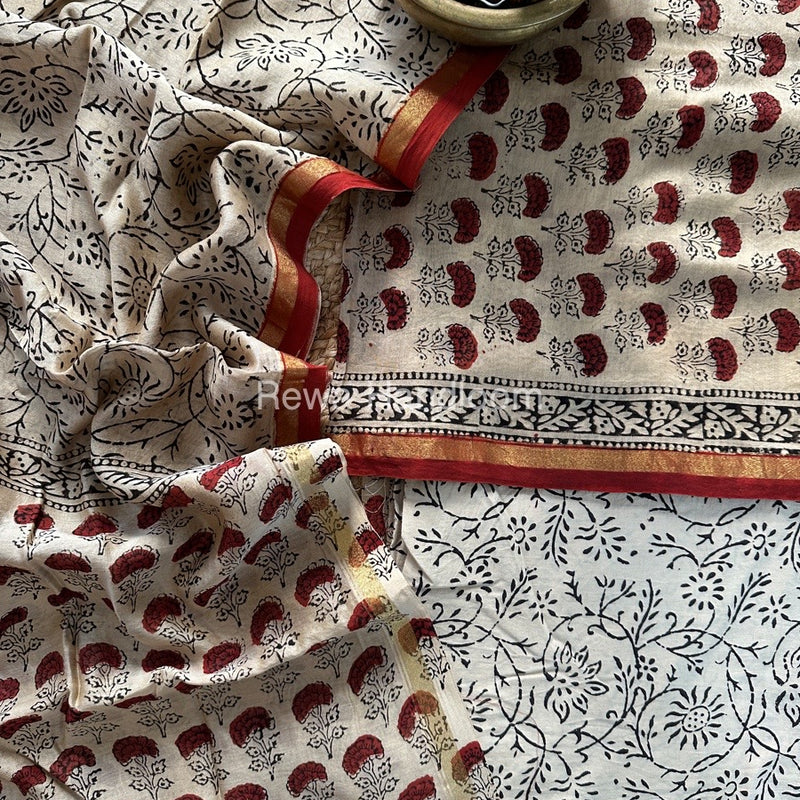  Chanderi Printed Suit