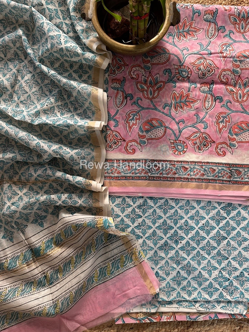  Chanderi Printed Suit