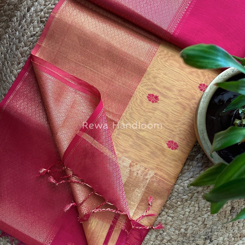 Maheshwari Zari Skirt Butti Saree