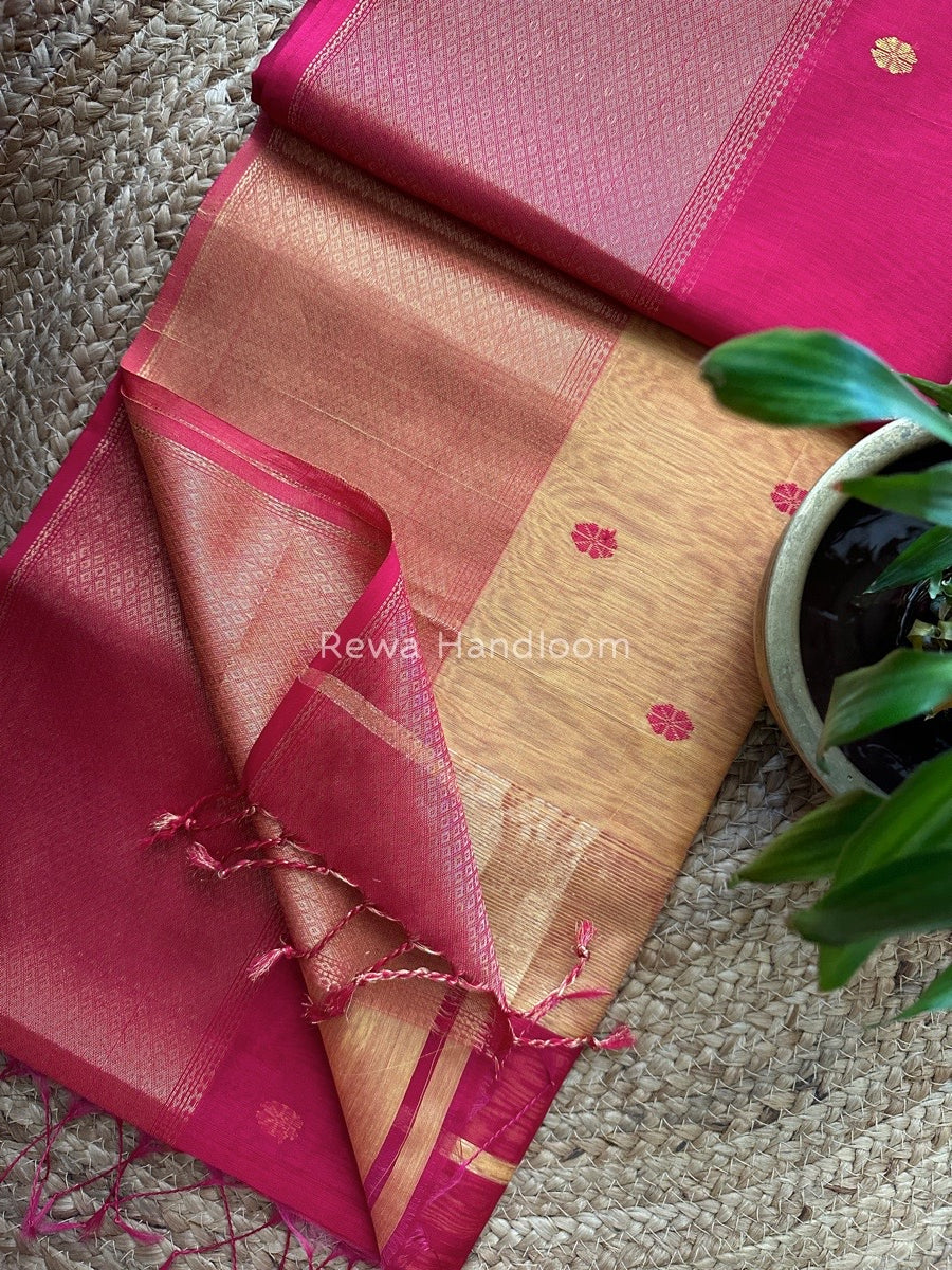 Maheshwari Zari Skirt Butti Saree