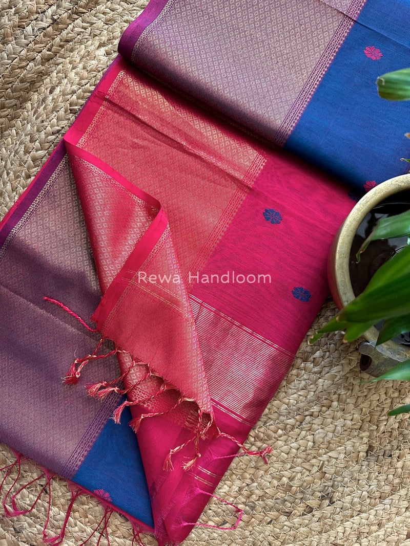 Maheshwari Zari Skirt Butti Saree