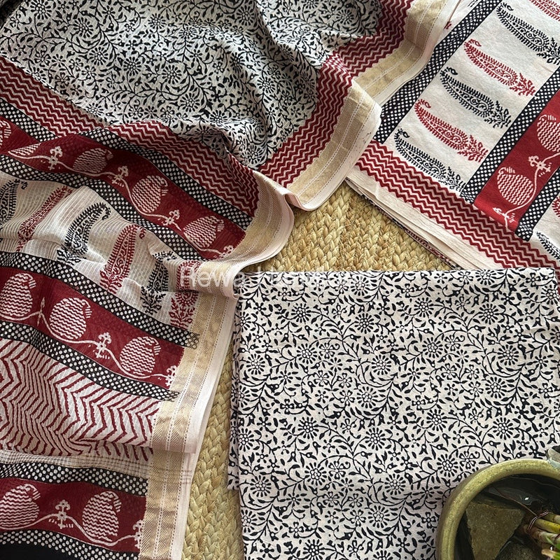  Bagh Suit with Maheshwari Dupatta