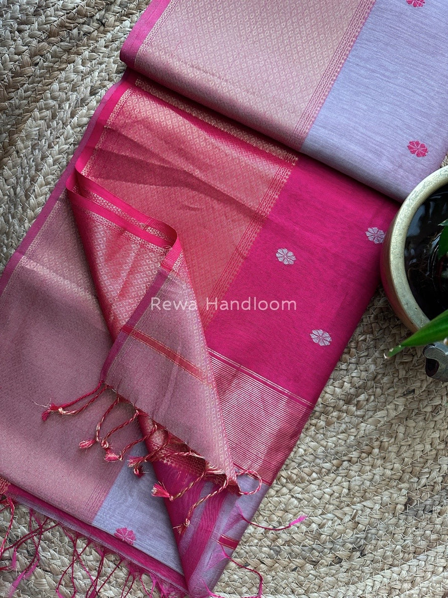 Maheshwari Zari Skirt Butti Saree