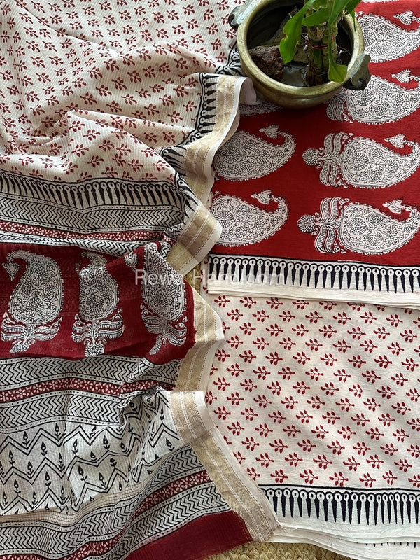  Bagh Suit With Maheshwari Dupatta