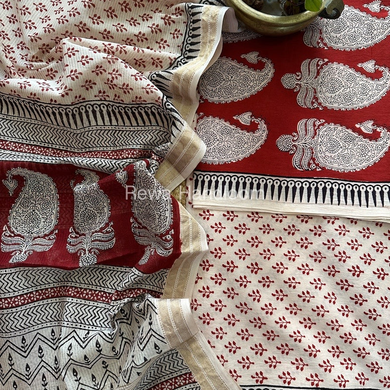  Bagh Suit With Maheshwari Dupatta