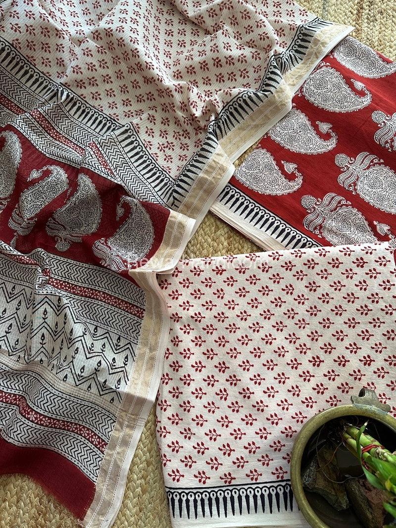  Bagh Suit With Maheshwari Dupatta
