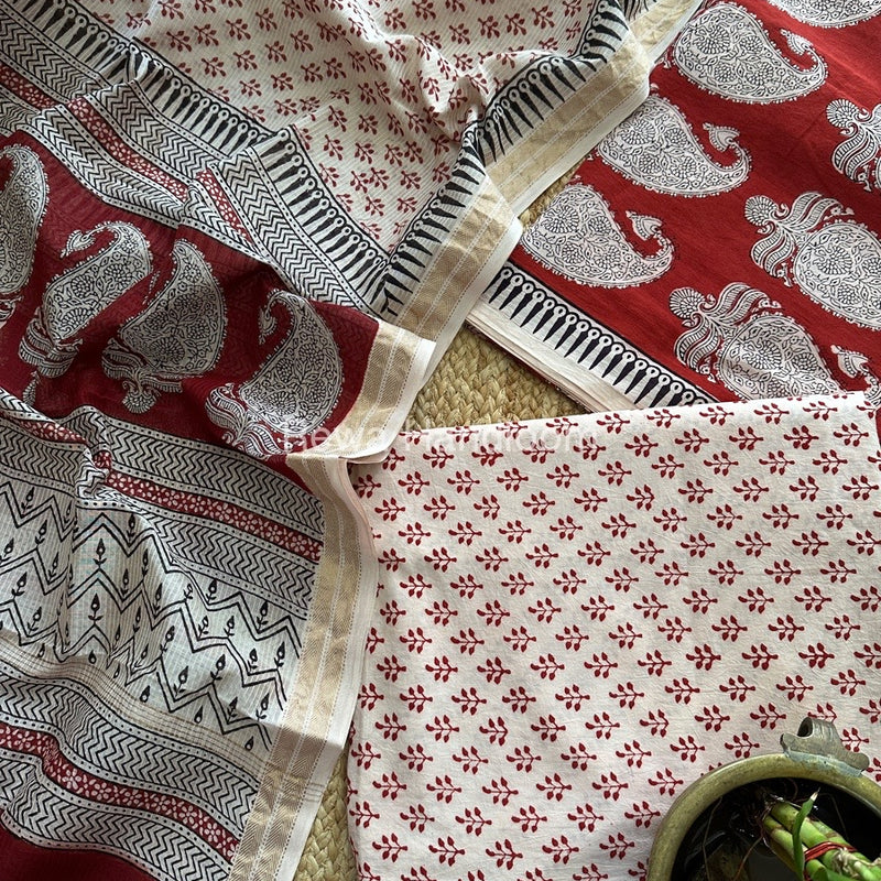  Bagh Suit With Maheshwari Dupatta