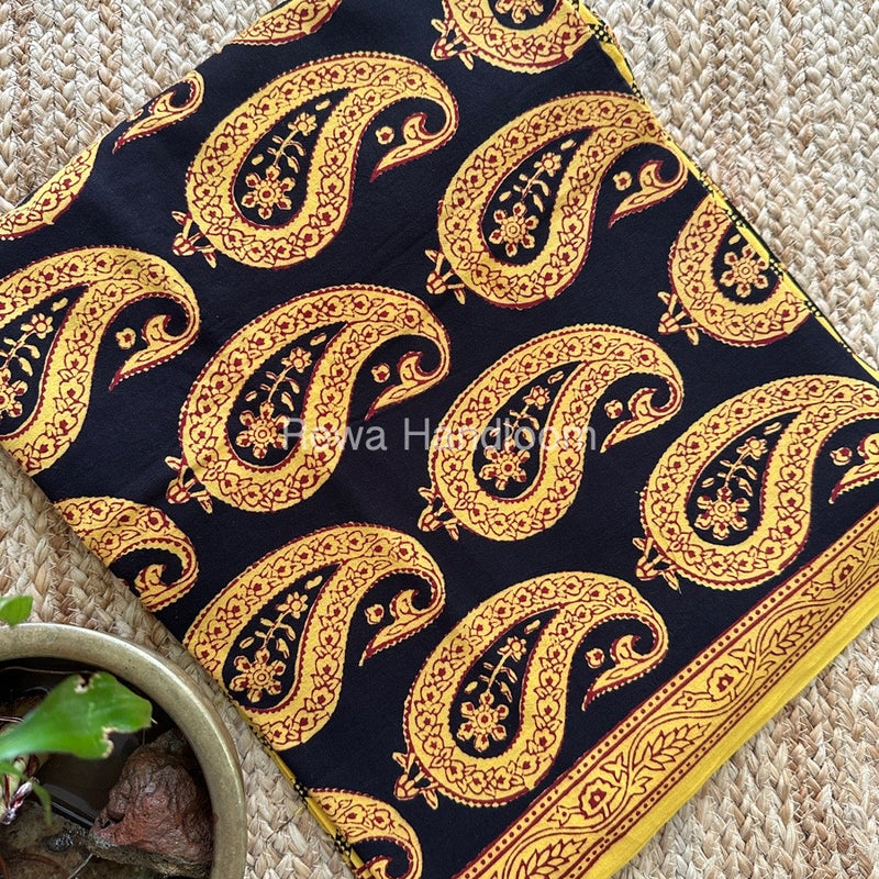 Black-Yellow Bagh Suit With Maheshwari Dupatta BSMD03
