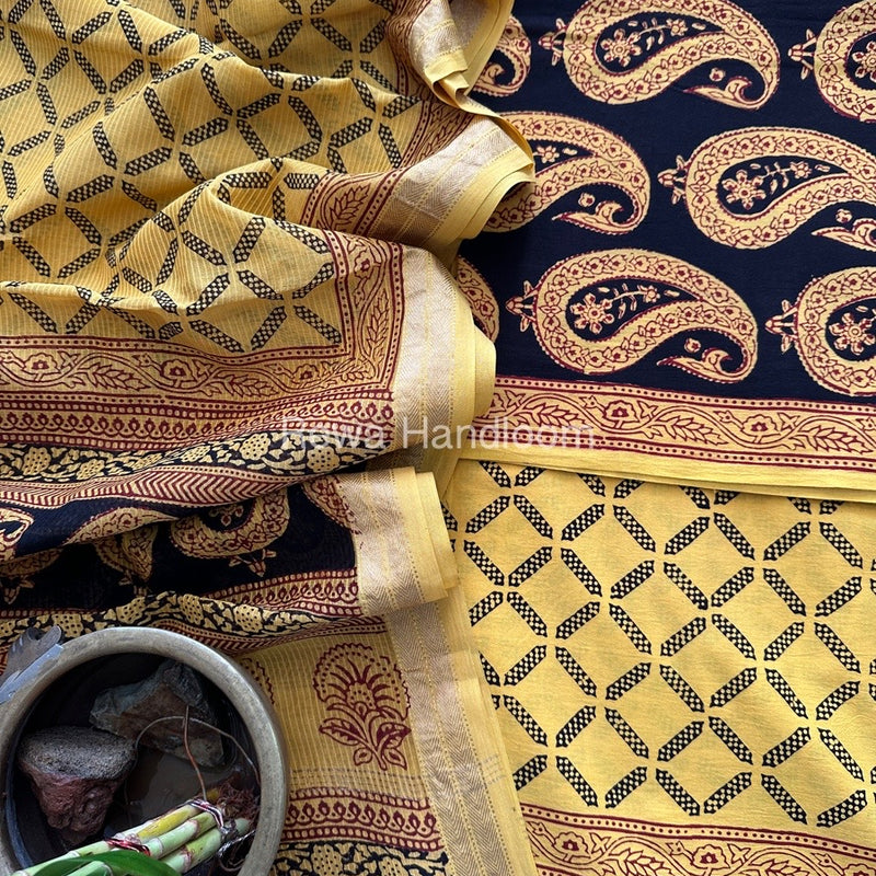  Bagh Suit With Maheshwari Dupatta